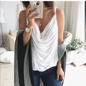 Cowl Neck Knit Tank